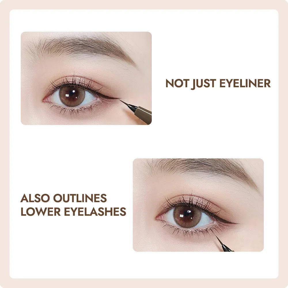 GECOMO 0.01mm Liquid Eyeliner – Super Slim, Waterproof, Quick-Dry, Long-Lasting & No-Smudge Pencil