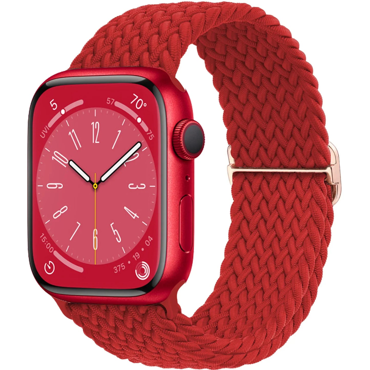 Braided Solo Loop Apple Watch Band – Adjustable Nylon Strap for iWatch Series SE, 4–8 & Ultra (40mm–49mm) Bracelet Wristband