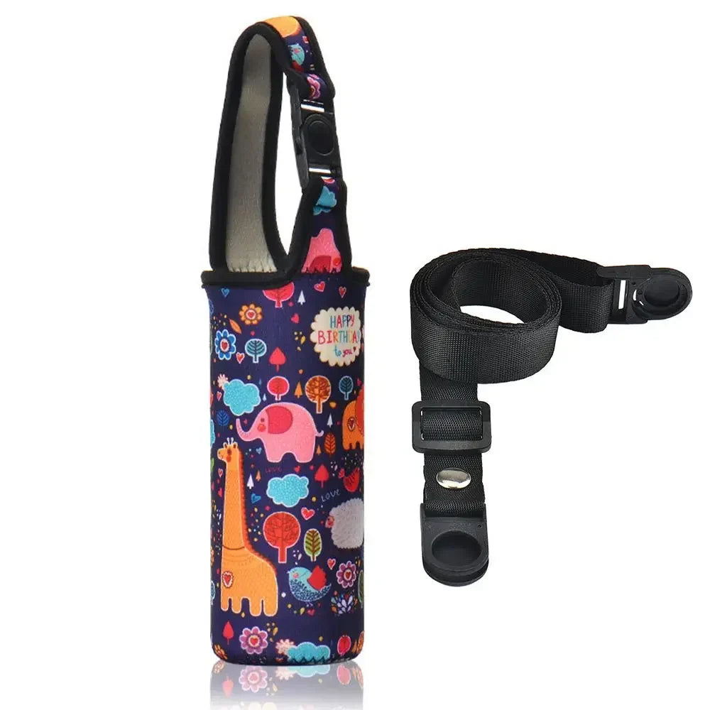 Universal Water Bottle Cooler Bag - Insulated High Capacity Pouch for Outdoor Travel, Camping & Hiking
