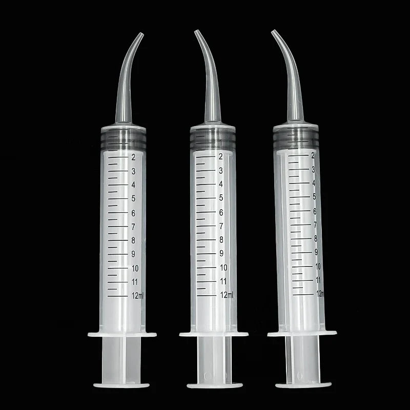 Elbow Syringe Bird Feeding Tool - 12ml Needleless Plastic Medicine Feeder for Pigeon Chick Hand Feeding