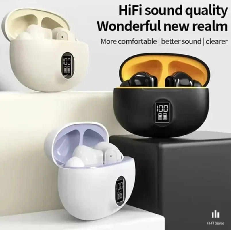TWS Wireless Gaming Earbuds - Bluetooth Headphones with Microphone, Noise Reduction & HiFi Bass
