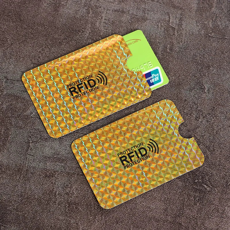 10PCS RFID Card Protector Sleeves - Anti Scan NFC Blocking Aluminum Foil Credit Card Holder