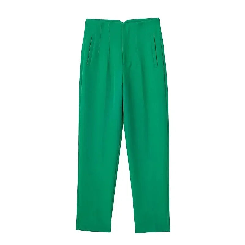 Women High Waist Office Pants - Fashion Formal Pencil Trousers for Workwear Business & Casual Outfits