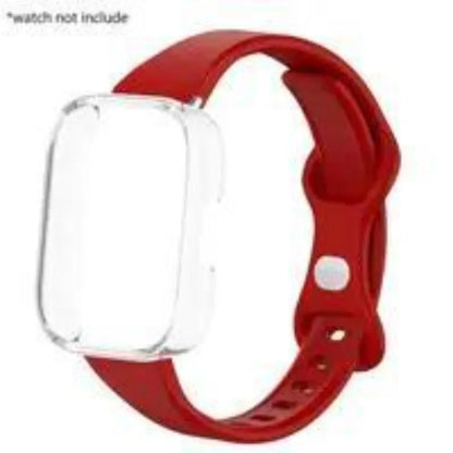 Slim Silicone Strap & Case - Soft Matte Protective Cover Bracelet for Redmi Watch 6/5/4 Active & 5 Lite