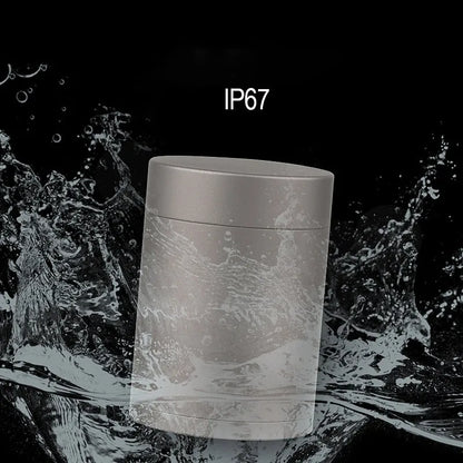 Titanium Alloy Double-Lid Airtight Jar — Waterproof Travel Storage Container for Tea, Capsules & Leaves