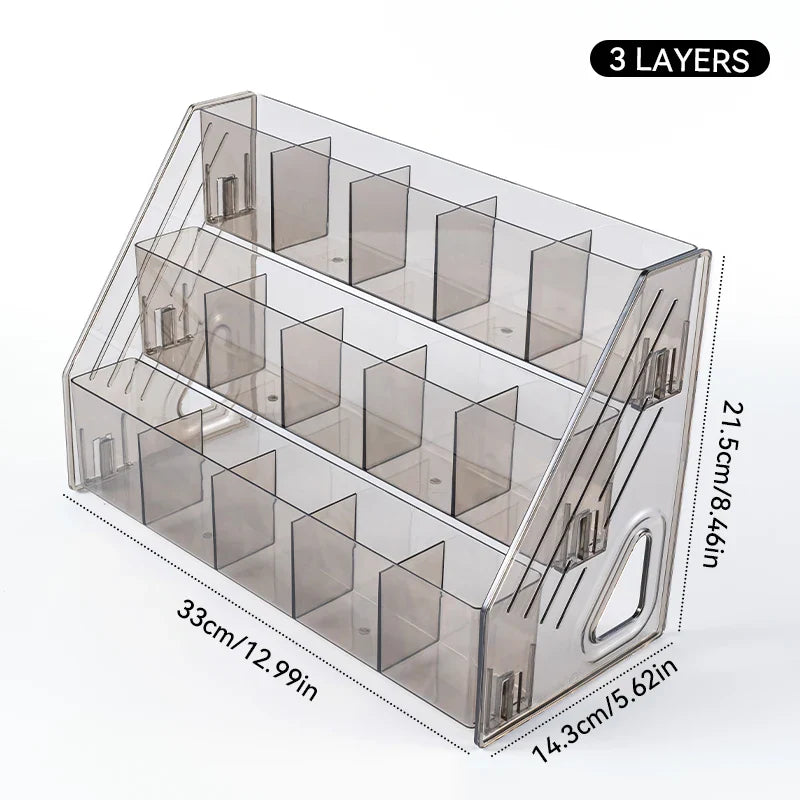 Multi-Layer Acrylic Nail Polish Display Rack – 3/4/5/6/7 Tier Transparent Organizer