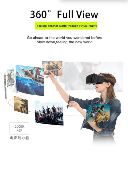 VR Glasses Virtual Reality Headset – 3D Lenses Smart Goggles for Smartphones, Mobile Game Accessory