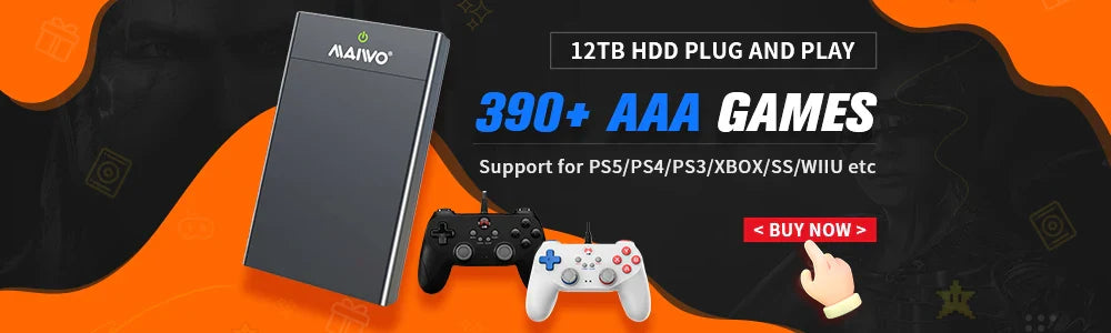 Launchbox Retro Gaming Hard Drive Console for PS4/PS3/PS2/WiiU/Wii/N64/DC/PS1 & PC with 3760+ 3D Games