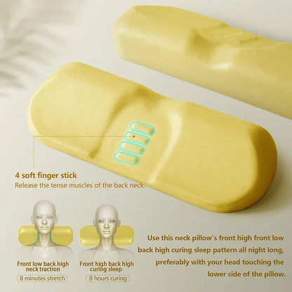 Ergonomic Memory Foam Cervical Pillow | Orthopedic Contour Neck Pillow for Side Sleepers | Supportive Bed Sleeping Pillow