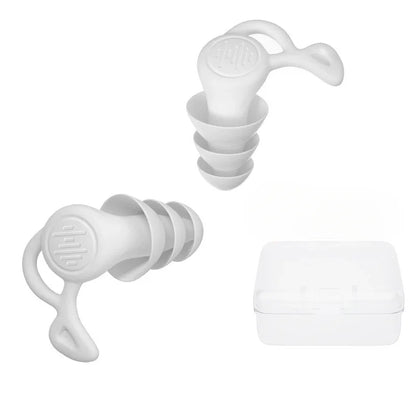 3-Layer Anti-Noise Silicone Earplugs – Reusable Waterproof Swimming & Sleeping Ear Protectors for Diving, Surfing & Comfort Fit