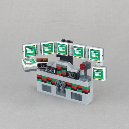 City Tech Building Blocks - Computer Control Center Model with Audio Radar & Keyboard