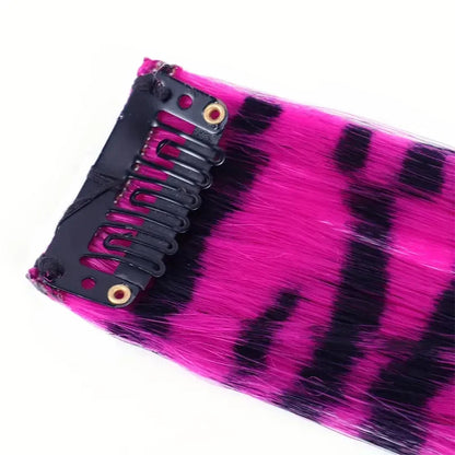 Colorful Feather Hair Extension - Clip-In Synthetic Hairpiece for Women Cosplay Y2K Style
