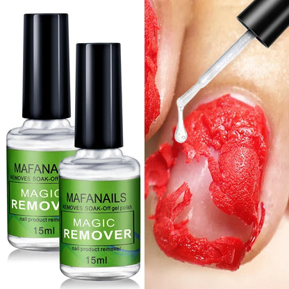 MAFANAILS 15ml Magic Nail Gel Remover - Fast UV Gel Polish Remover for Semi-Permanent Manicure
