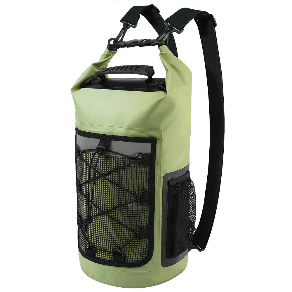 25L Waterproof Dry Bag Backpack - Roll-Top Outdoor Swimming, Kayaking & Camping Bag