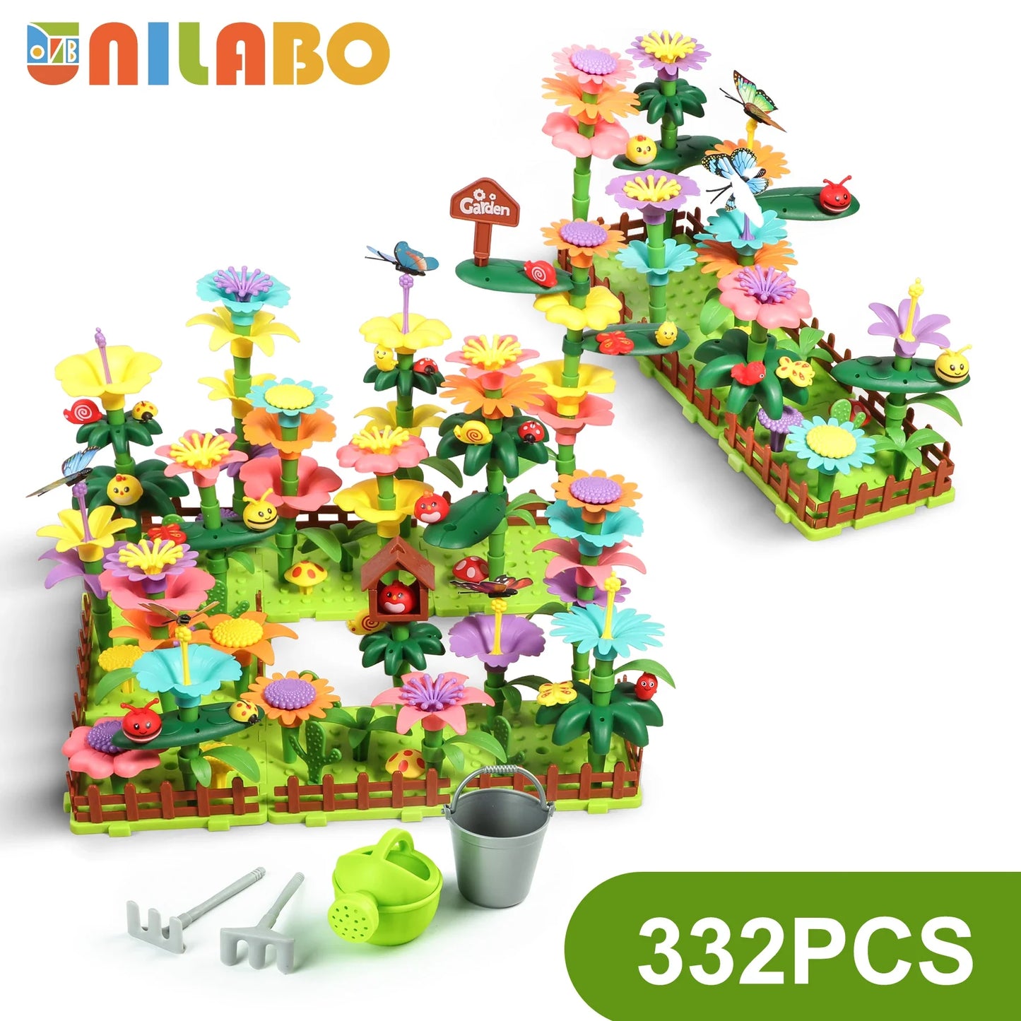 STEM Flower Garden Building Toy - Creative Educational Construction Set for Kids Ages 3-7