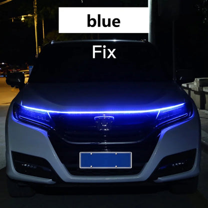 RXZ LED Car Hood Running Light - 12V Dynamic Scan DRL Decorative Ambient Lamp