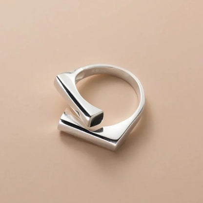 925 Sterling Silver Open Ring - Simple Vintage Handmade Finger Jewelry for Women, Party & Everyday Wear
