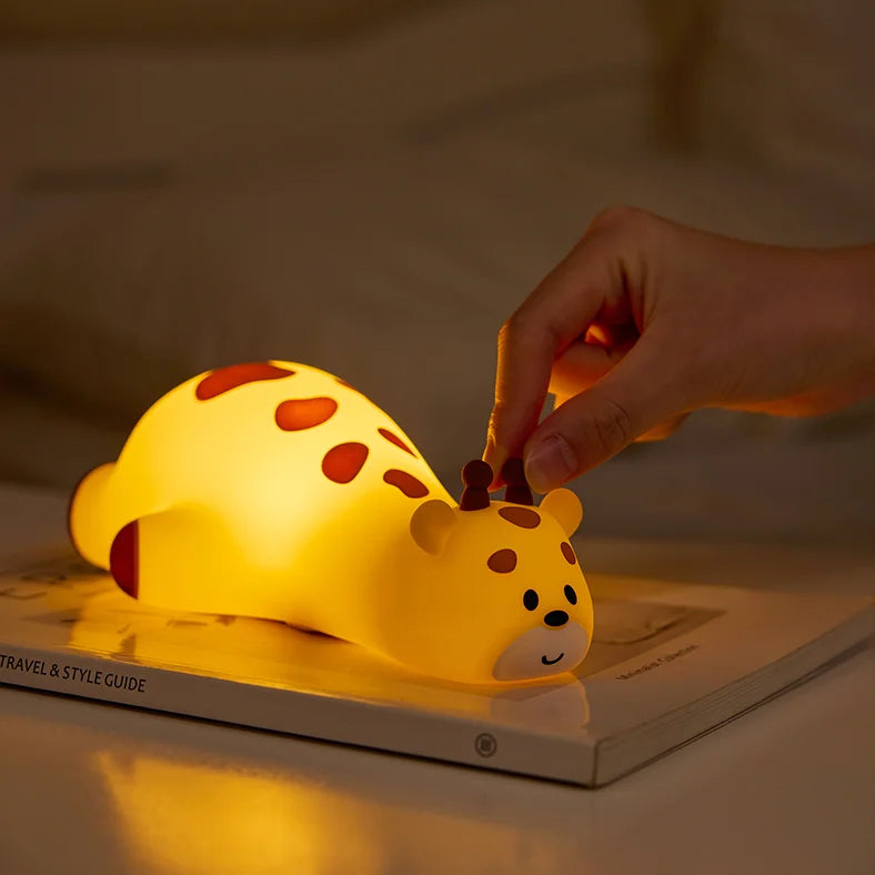 LED Silicone Rabbit Night Light – Touch Sensor Cute Animal Lamp, Bedroom & Kids Table Lamp, Home Decor Gift for Baby and Child