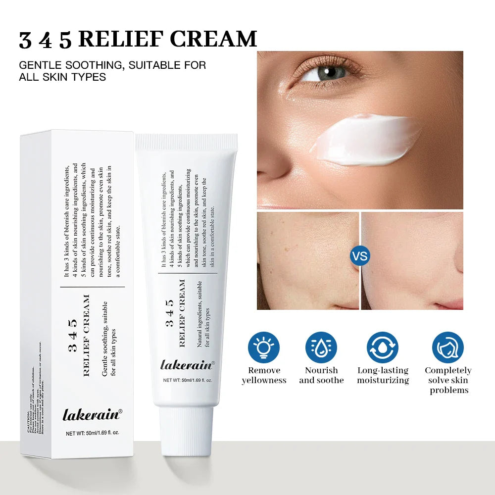 345 Relief Cream – Moisturizing & Soothing Care for Blemish-Free, Nourished Skin