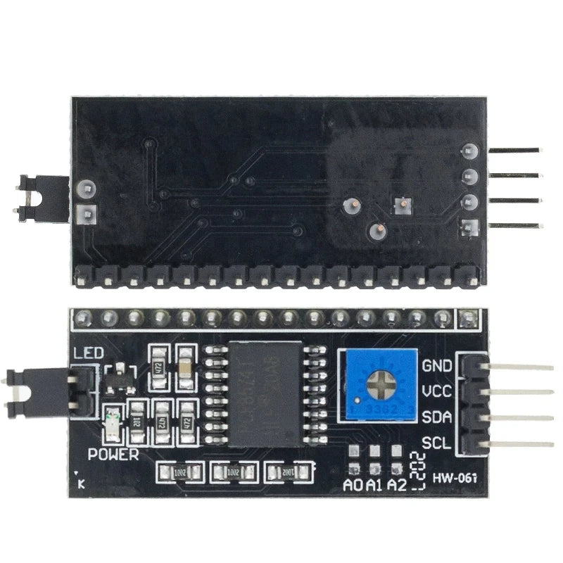 LCD1602 I2C Display Module - Blue Green 16x2 LCD Screen with PCF8574 IIC Adapter for Arduino 5V DIY Projects