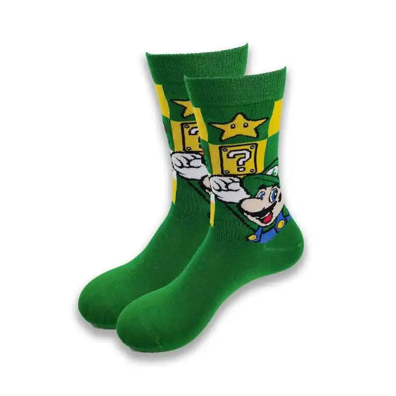 Cartoon Animation Fashion Socks for Men & Women – Autumn Winter Street Style Trendy Casual Combed Cotton Socks