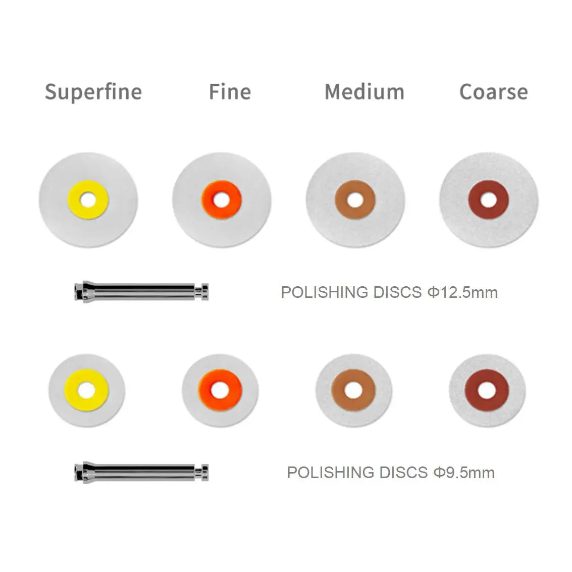 Dental Polishing Disc Kit - 40/50pcs Finishing & Refining Discs with Mandrel for Composite Restoration
