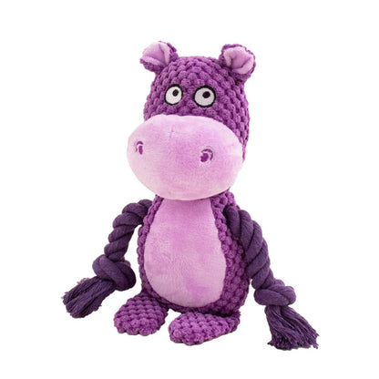 Small Dog Plush Chew Toy - Bite Resistant Squeaky Puppy Rattle Toy for Interactive Pet Play & Training