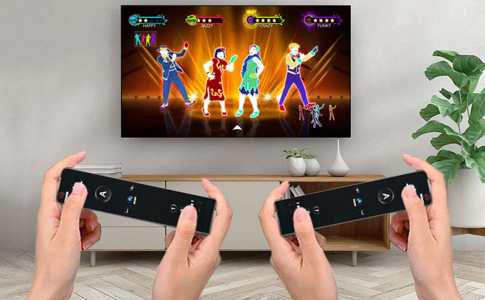 2-in-1 Nintendo Wii Controller Set — Wireless Motion Plus Gamepad with Silicone Case
