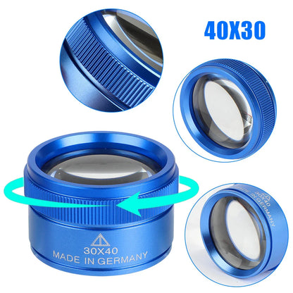 40X30 Loupe Magnifier – Pocket Jewelry Repair Magnifying Glass for Jewelers