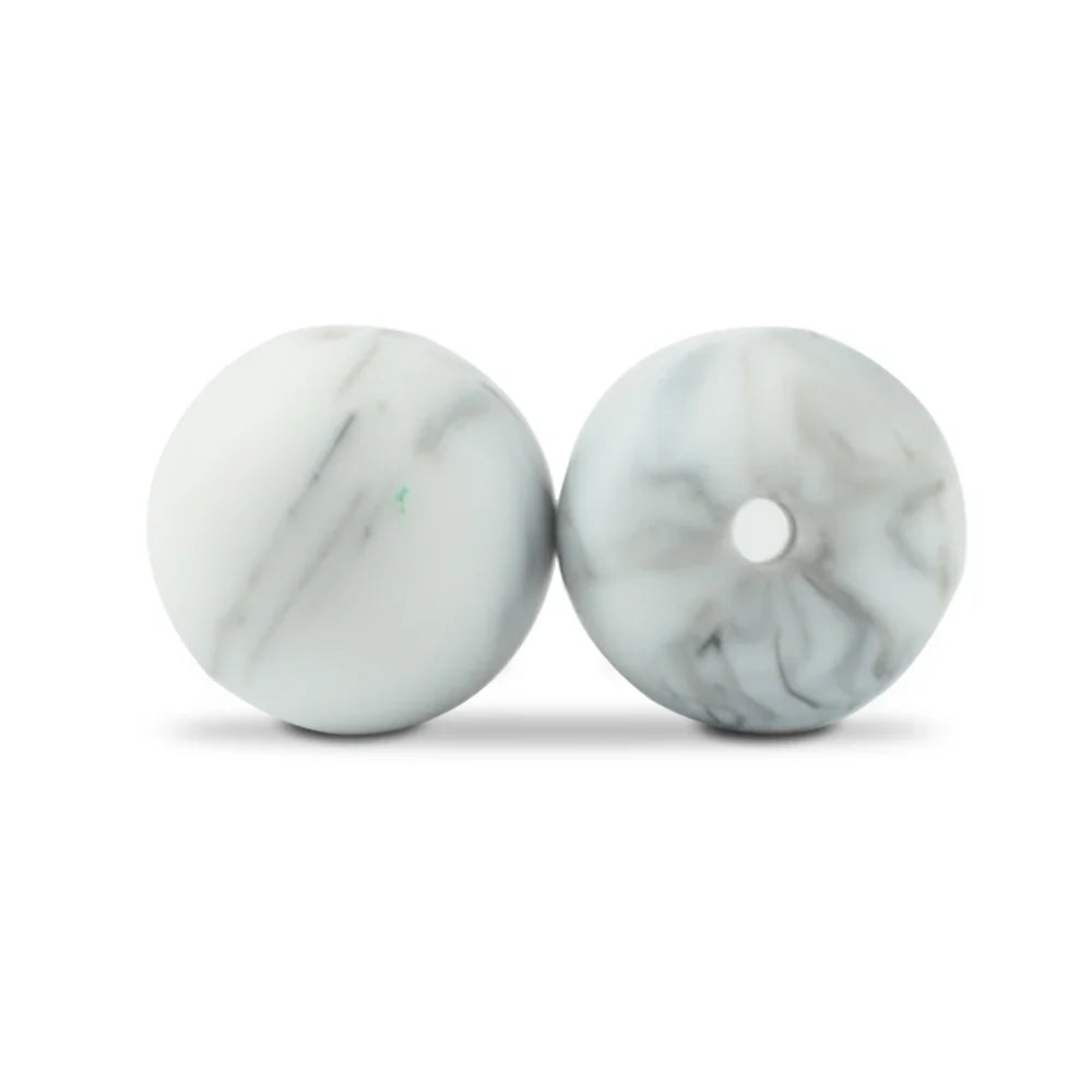 LOFCA Silicone Round Beads 20pcs - 9/12/15mm DIY Jewelry Making Beads for Bracelets, Keychains & Necklaces