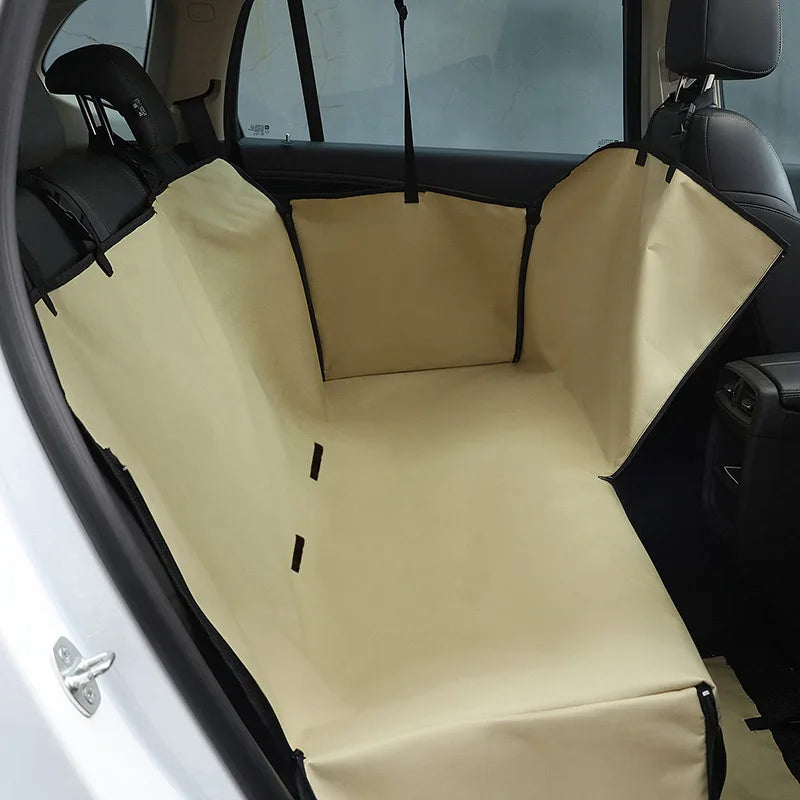 Waterproof Dog Car Seat Cover - Pet Travel Hammock Mat for Small, Medium & Large Dogs with Rear Seat Protection