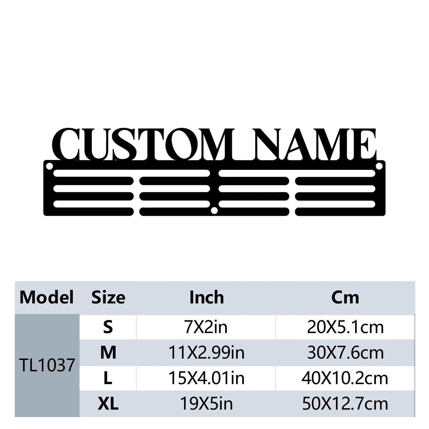 Customized Name Metal Hooks - Personalized Wall Hanger Rack for Medals Home Decor and Housewarming Gifts