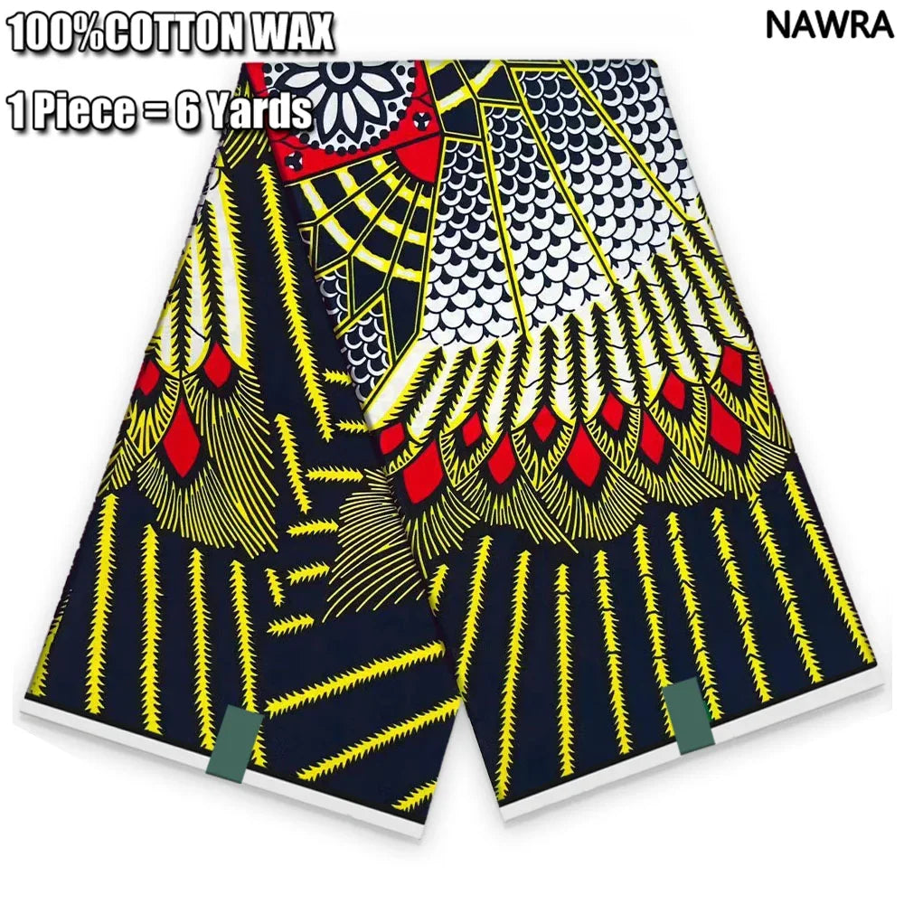 2026 African Real Wax Print Fabric - 100% Cotton Ghana Style Soft Ankara Pagne