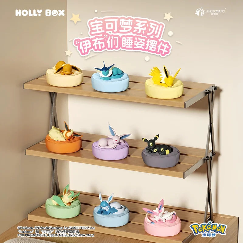 Genuine Pokémon Eevee Sleeping Pose Blind Box – Fantasy Beast Mystery Anime Figure, Cute Lucky Doll Toy & Collectible Gift Decoration