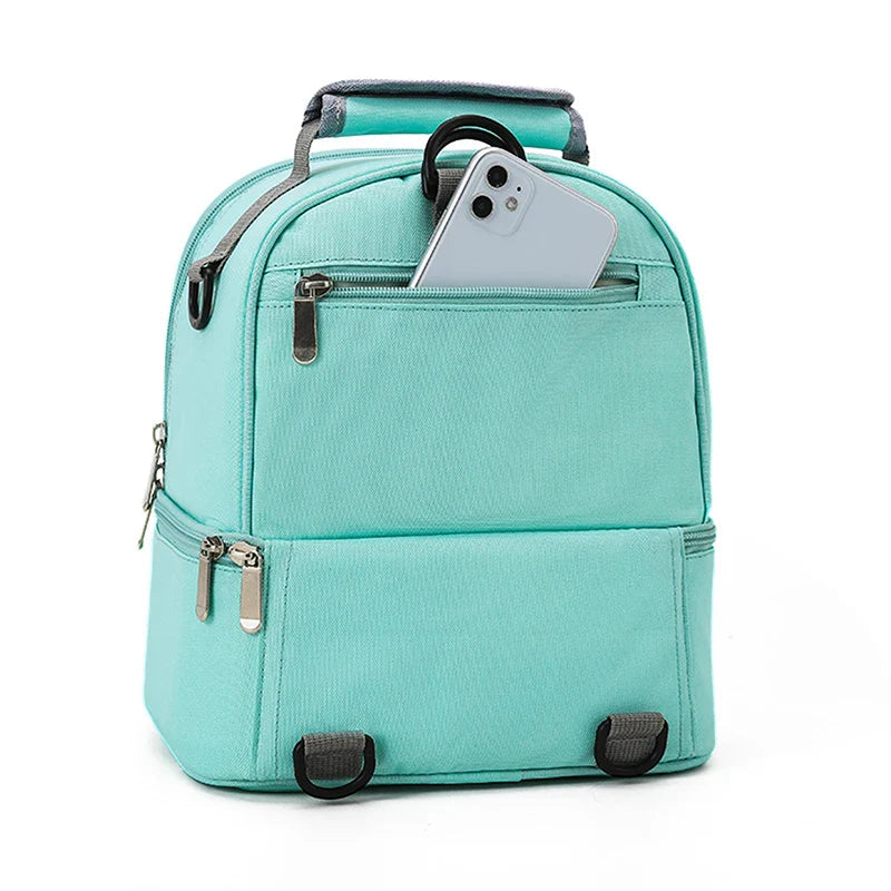Insulated Double-Layer Mommy Bag — Large Capacity Travel & Picnic Baby Food Handbag