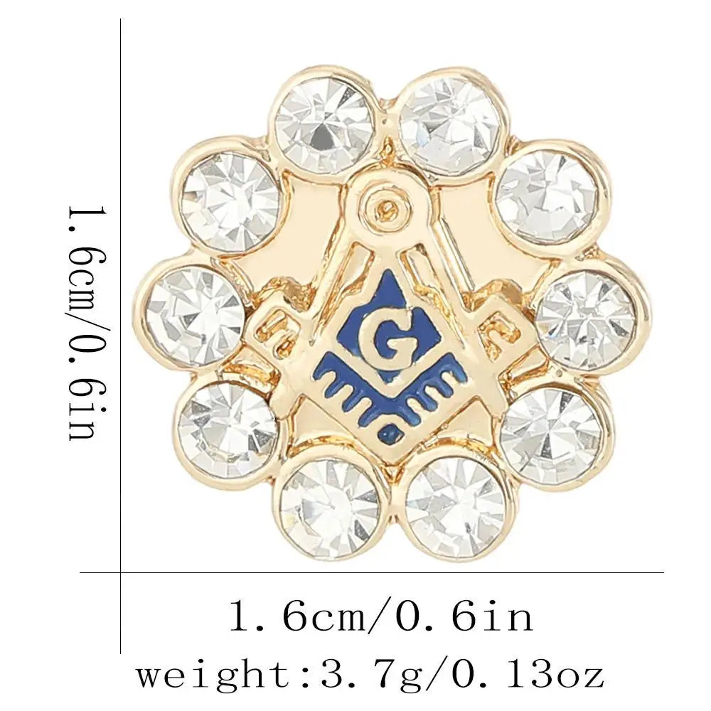 Vintage Freemason Emblem Brooch Pin - Hollow Masonic Symbol Badge Ancient Lodge Collectible Accessory