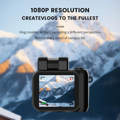 Y4000 Mini HD 1080p Camera – Portable Retro Digital Video Recorder with Screen, Flash Light & Battery Dock