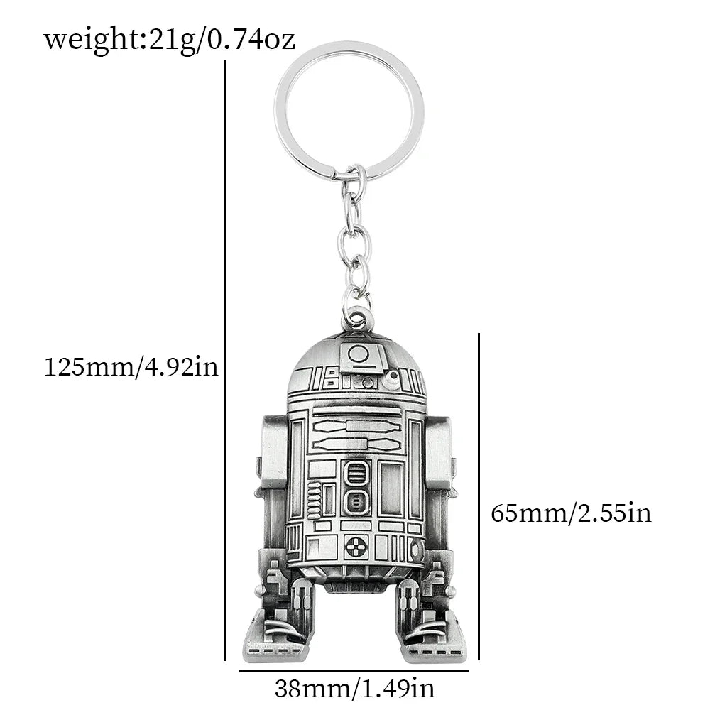 Vintage Spaceship Keychain - Star Wars Inspired Destroyer Battleship Keyring for Bags & Gifts