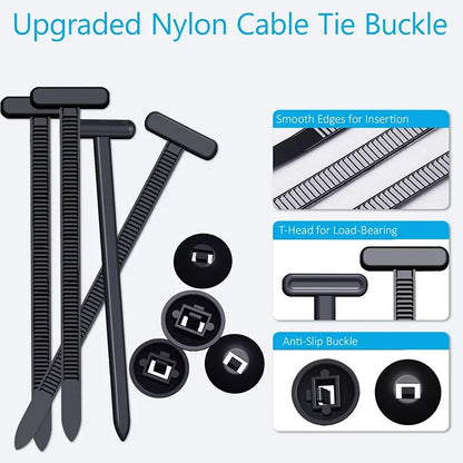 Universal Nylon Cable Tie Buckle - Self Locking Auto Fastener Strap for Car Repair and Cable Management