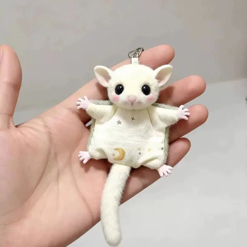 Flying Squirrel Plush Keychain - Cute Hanging Doll Backpack Pendant