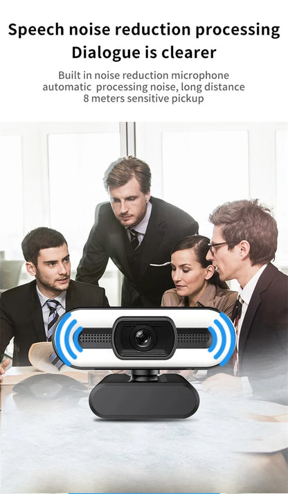 Portable Full HD Webcam | 1080P/2K/4K Auto Focus with Microphone for PC, Laptop & Live Streaming