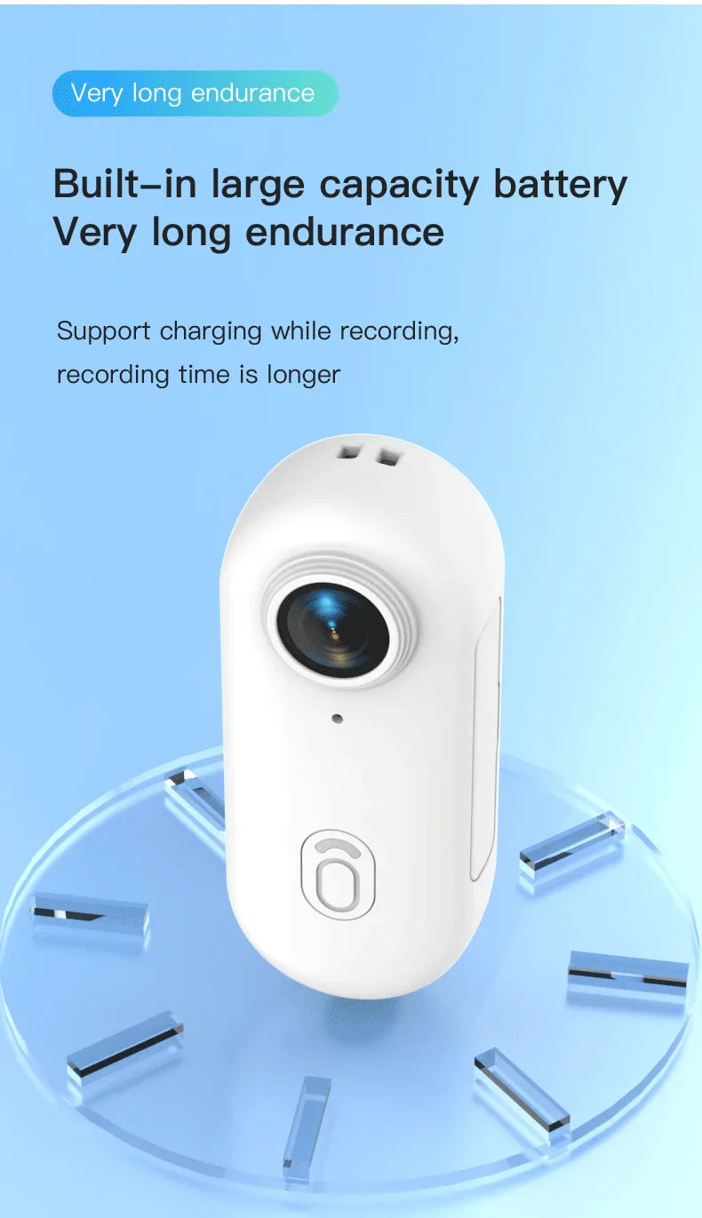 Pocket 4K Mini Magnetic Camera – Wearable Waterproof WiFi Cam for Cycling, Vlogging & Home Use