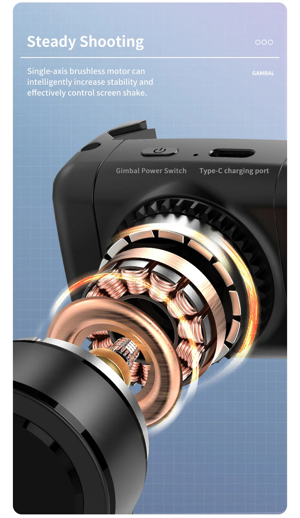 360° Rotation Gimbal Stabilizer & Selfie Stick – Tripod for iPhone & Smartphone Live Photography