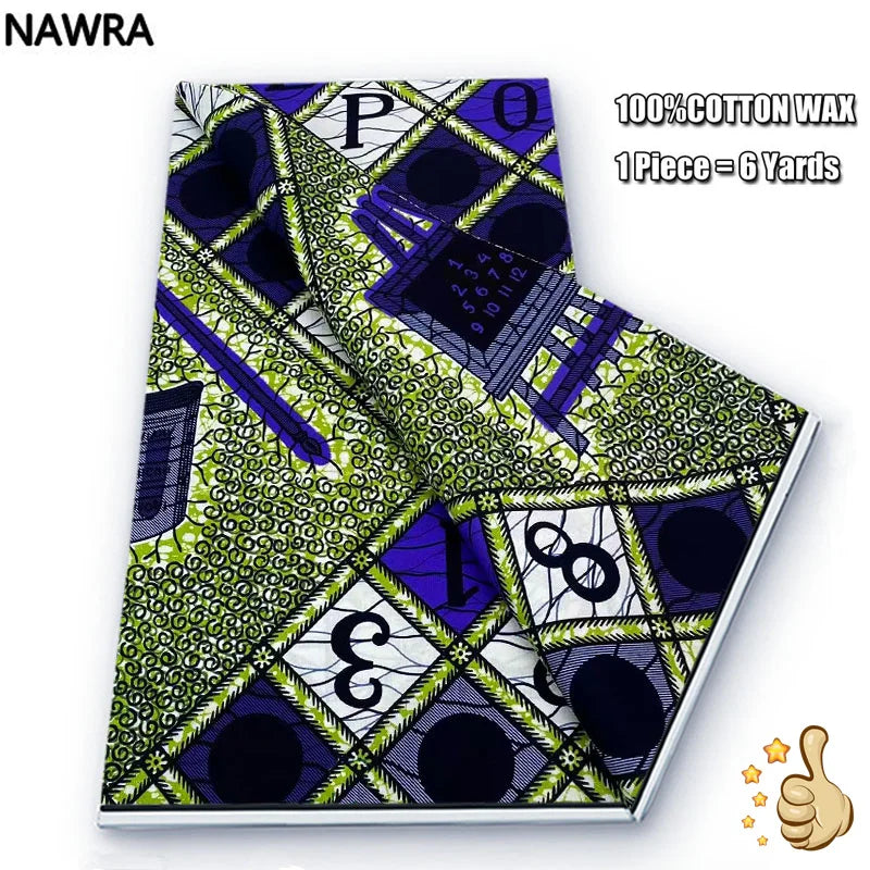Original 100% Cotton African Wax Print Fabric - Soft Ankara Batik DIY Pagne