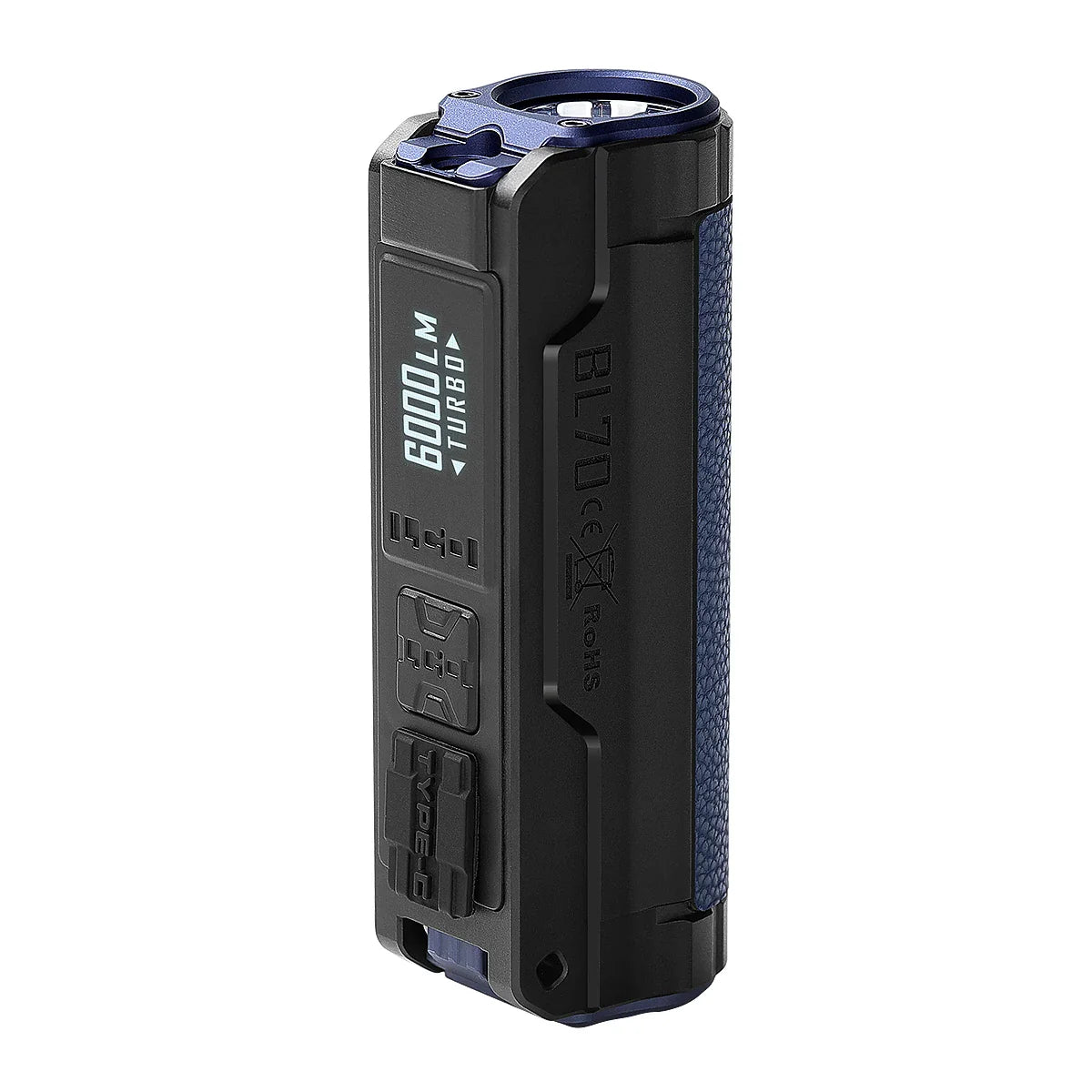 IMALENT BL70 EDC Flashlight – 6000 Lumens Cree XHP70 HI LED, Type-C Rechargeable Dual Light Source for Camping & Work