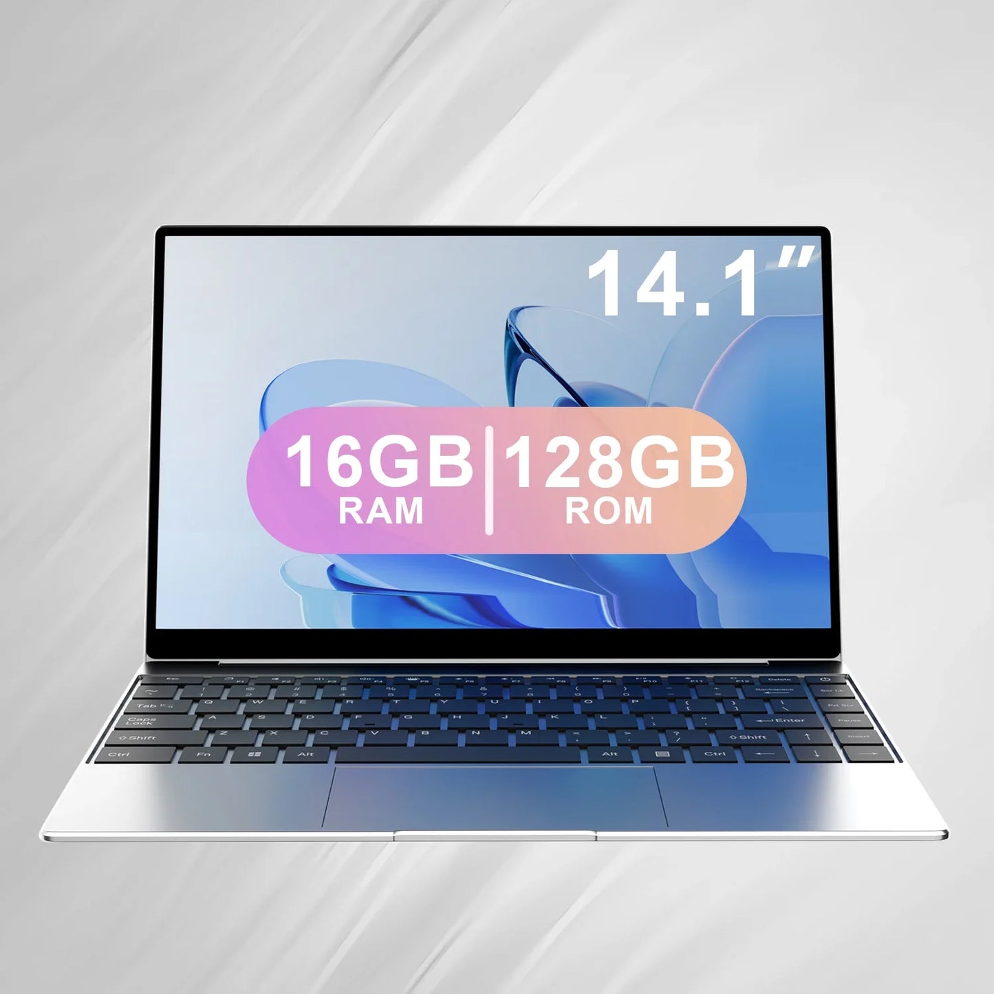 Ultra Slim 14.1" Laptop – Intel N3700, 16GB RAM, 2TB SSD, Windows 11 Pro, Full HD Notebook for Office & Study