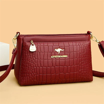 Luxury Women’s Leather Handbag – Large Capacity Shoulder & Crossbody Designer Bag
