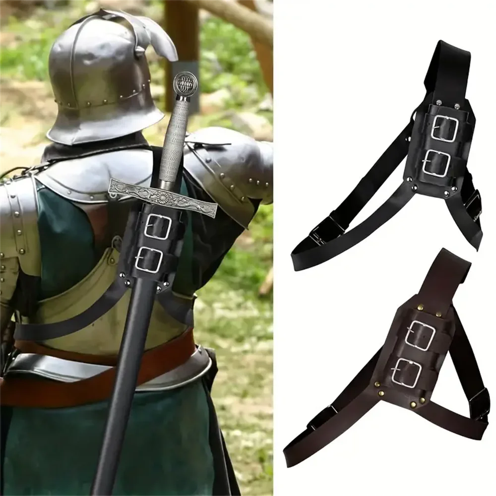 Leather Belt Sword Holster — Medieval Katana & Rapier Sheath for LARP, Pirate, Knight & Samurai Costume Accessory