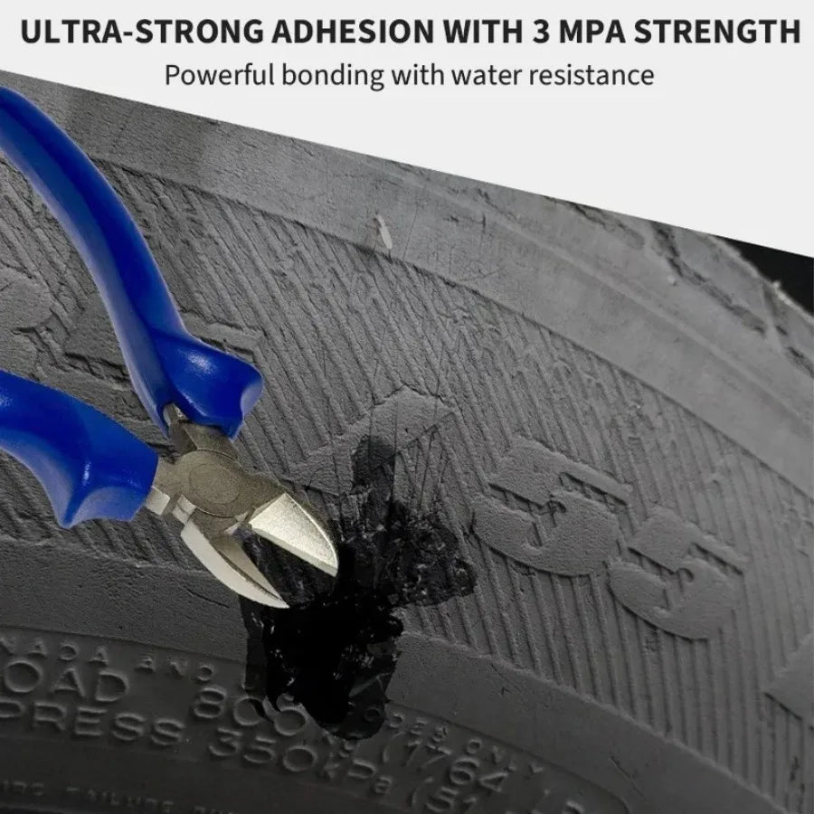 Universal Tire Repair Glue - Non-Corrosive Rubber Sealant for Tire Scratches & Crack Repair