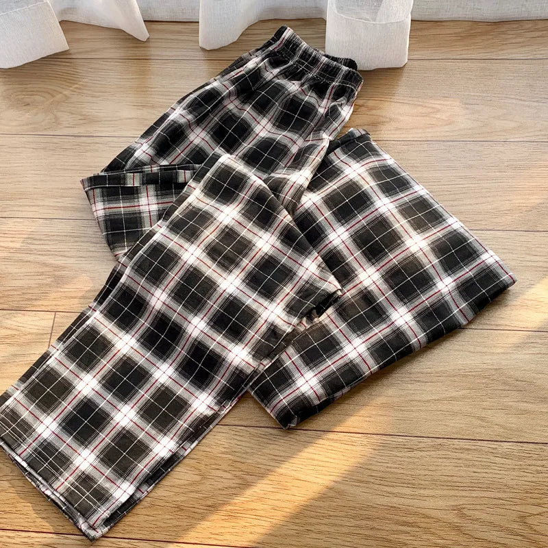 Men’s Plaid Pajama Pants - Soft Breathable Casual Lounge Trousers for Sleepwear & Nightwear